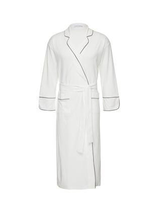 Main View - Click To Enlarge - YVES DELORME - Tempo Dressing Gown — Size M/Ecru