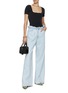 Figure View - Click To Enlarge - GOOD AMERICAN - Paperbag Wide Leg Pants