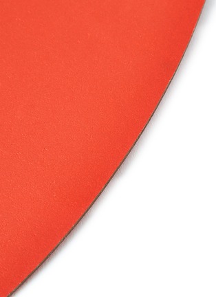 Detail View - Click To Enlarge - THE CONRAN SHOP - Cuero Recycled Leather Round Placemat — Orange