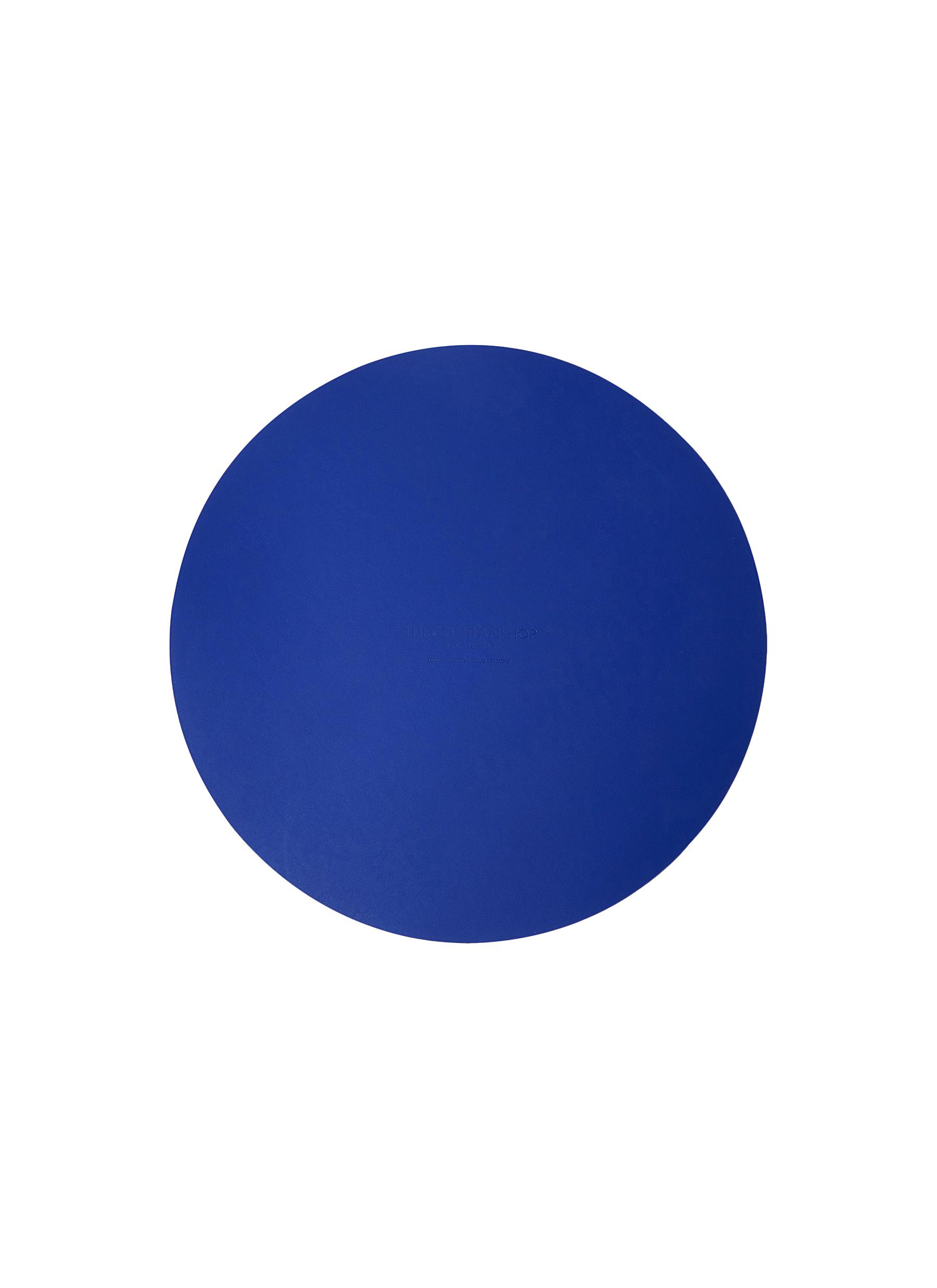 Cuero Recycled Leather Round Placemat - Conran Blue