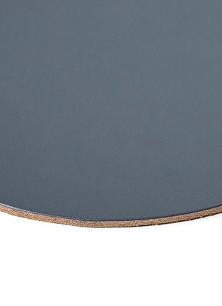 Detail View - Click To Enlarge - THE CONRAN SHOP - Cuero Recycled Leather Round Coaster — Grey