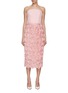 Main View - Click To Enlarge - MARCHESA NOTTE - Rosette Appliqué Midi Dress