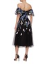 Back View - Click To Enlarge - MARCHESA NOTTE - Crystal Embellished Off-Shoulder Dress