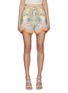 Main View - Click To Enlarge - ZIMMERMANN - Ginger Tropical Embroidered Linen Shorts