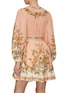 Back View - Click To Enlarge - ZIMMERMANN - Floral Print Wrap Mini Dress