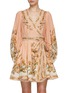 Main View - Click To Enlarge - ZIMMERMANN - Floral Print Wrap Mini Dress
