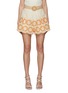 Main View - Click To Enlarge - ZIMMERMANN - Raie Floral Print Belted Linen Shorts