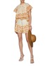 Figure View - Click To Enlarge - ZIMMERMANN - Raie Floral Print Belted Linen Shorts