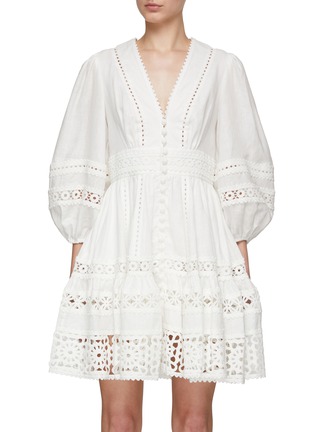 Main View - Click To Enlarge - ZIMMERMANN - Devi Puff Sleeve Mini Dress