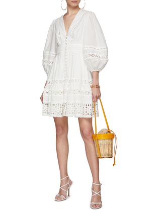Figure View - Click To Enlarge - ZIMMERMANN - Devi Puff Sleeve Mini Dress