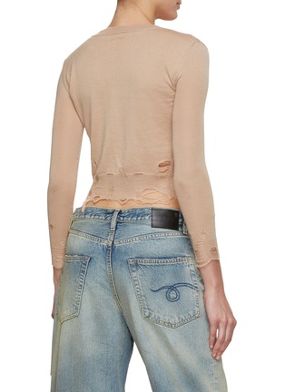 Back View - Click To Enlarge - R13 - Distressed Cropped Cardigan