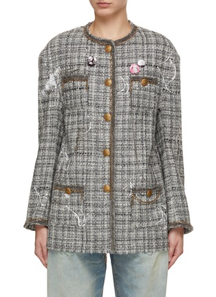 Main View - Click To Enlarge - R13 - Slouch Tweed Jacket