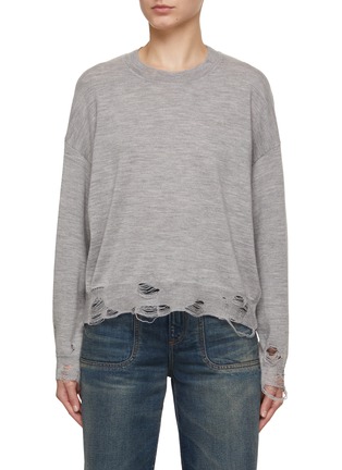 R13 Distressed Oversized Sweater Women Lane Crawford