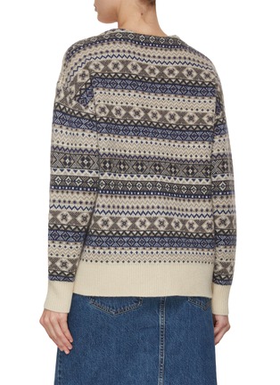 Back View - Click To Enlarge - CO - Fair Isle Knit Cardigan