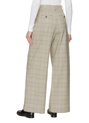 Back View - Click To Enlarge - CO - Check Wide Leg Pants