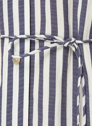  - VINCE - Coast Stripe Tie Waist Midi Shirt Dress