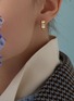 Detail View - Click To Enlarge - ROBERTO COIN - ‘Love In Verona’ 18K Gold Diamond Ruby Hoop Earrings