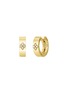 Main View - Click To Enlarge - ROBERTO COIN - ‘Love In Verona’ 18K Gold Diamond Ruby Hoop Earrings