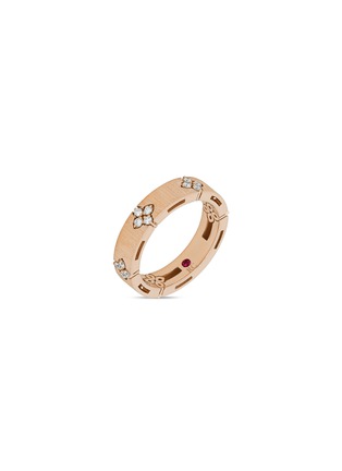 Main View - Click To Enlarge - ROBERTO COIN - ‘Love In Verona’ 18K Rose Gold Diamond Ruby Ring