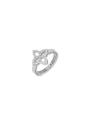 Main View - Click To Enlarge - ROBERTO COIN - ‘Diamond Princess’ 18K White Gold Diamond Ruby Ring