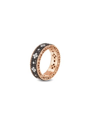 Main View - Click To Enlarge - ROBERTO COIN - ‘Venetian Princess’ 18K Rose Gold Black And White Diamond Ruby Ring