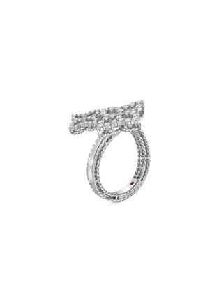 Main View - Click To Enlarge - ROBERTO COIN - ‘Diamond Princess’ 18K White Gold Diamond Ruby Coil Ring