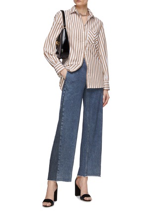 Figure View - Click To Enlarge - RAG & BONE - ‘Maxine’ Chest Pocket Long Sleeve Striped Button Up Shirt
