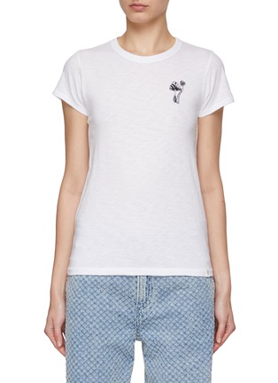 Main View - Click To Enlarge - RAG & BONE - Mushroom Embroidered Cotton T-Shirt