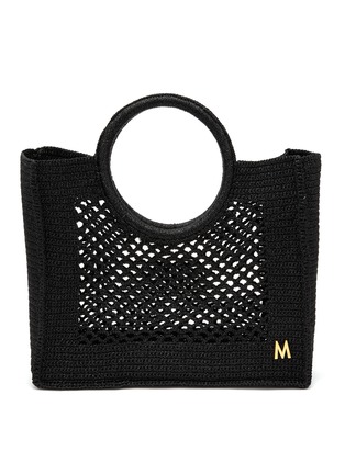 Main View - Click To Enlarge - MIZELE - Medium Fishnet Crocheted Lurex Tote Bag