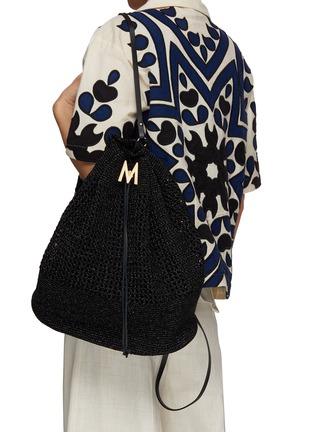 Figure View - Click To Enlarge - MIZELE - Safari Crocheted Lurex Backpack