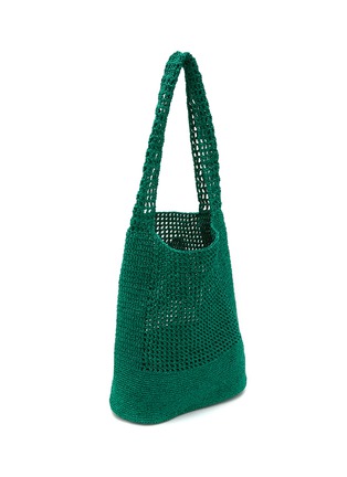 Detail View - Click To Enlarge - MIZELE - Medium Bucket Crocheted Lurex Bag