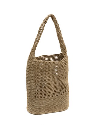 Detail View - Click To Enlarge - MIZELE - Medium Bucket Crocheted Lurex Bag