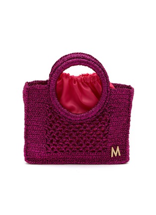 Main View - Click To Enlarge - MIZELE - Small Fishnet Crocheted Lurex Tote Bag