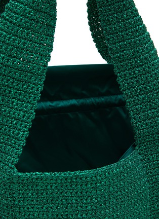 Detail View - Click To Enlarge - MIZELE - Large Mizele Crocheted Lurex Tote Bag