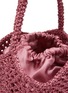 Detail View - Click To Enlarge - MIZELE - Extra Small Carré Crocheted Lurex Bucket Bag