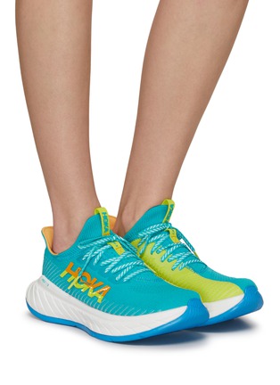 Figure View - Click To Enlarge - HOKA - ‘Carbon X 3’ Low Top Lace Up Sneakers
