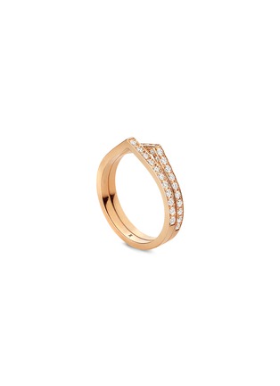 Main View - Click To Enlarge - REPOSSI - ‘Antifer’ 18K Rose Gold Double Band Earring