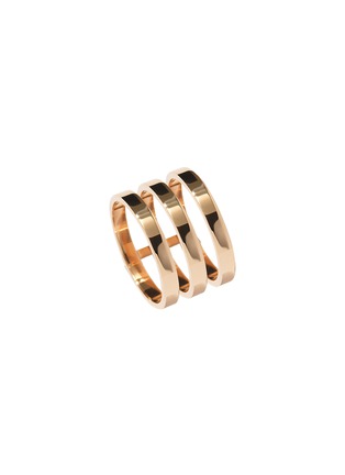 Main View - Click To Enlarge - REPOSSI - ‘Berbère’ Monotype 18K Rose Gold Three Row Ring