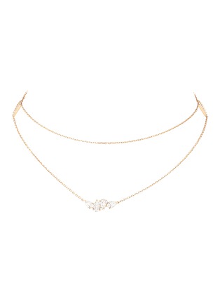 Main View - Click To Enlarge - REPOSSI - ‘Serti Sur Vide’ 18K Rose Gold Diamond Necklace