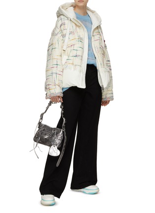 Figure View - Click To Enlarge - KHRISJOY - Khris Tweed Hooded Puffer Jacket