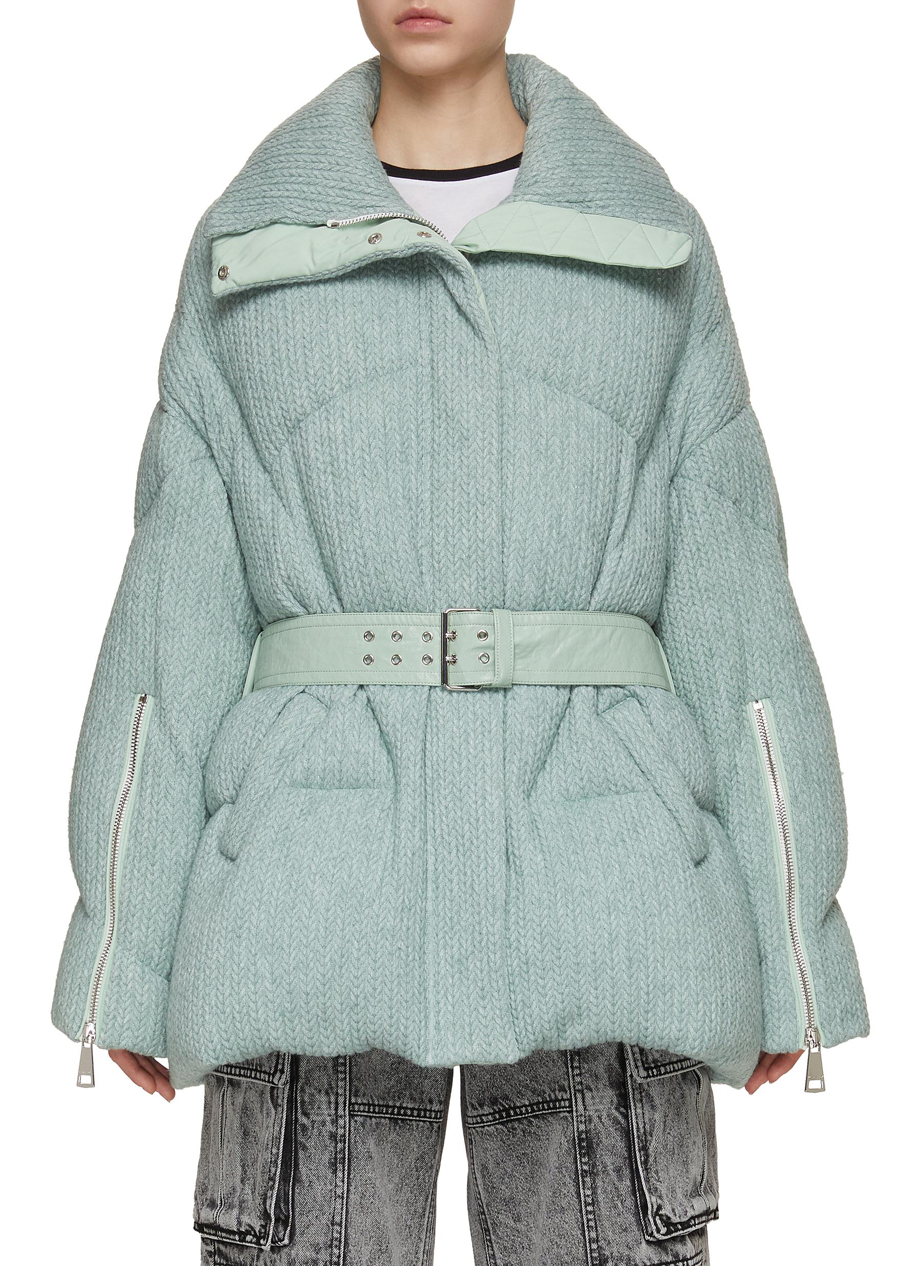 New Iconic Belted Knit Puffer Jacket