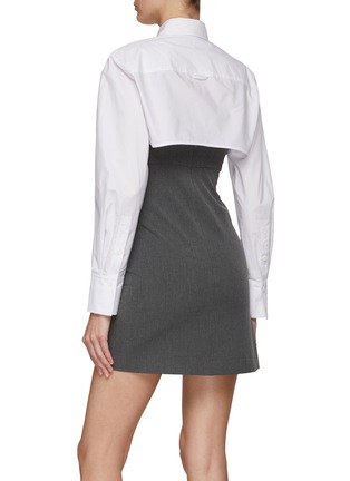 Back View - Click To Enlarge - MO&CO. - Detachable Shirt Detail Mini Dress