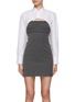 Main View - Click To Enlarge - MO&CO. - Detachable Shirt Detail Mini Dress