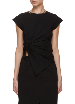 Main View - Click To Enlarge - MO&CO. - Ruched T-Shirt