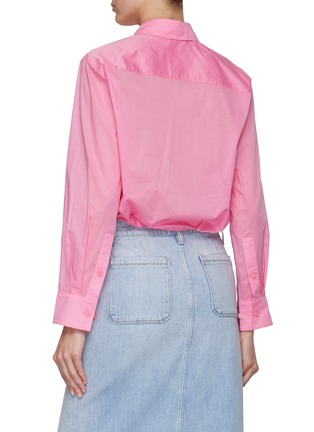 Back View - Click To Enlarge - MO&CO. - Twisted Hem Shirt