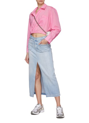 Figure View - Click To Enlarge - MO&CO. - Twisted Hem Shirt