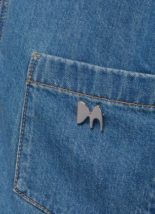  - MO&CO. - Short Sleeve Cropped Denim Shirt