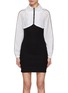 Main View - Click To Enlarge - MO&CO. - Track Jacket Overlay Mini Dress