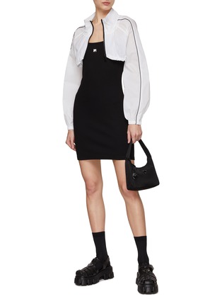 Figure View - Click To Enlarge - MO&CO. - Track Jacket Overlay Mini Dress