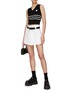Figure View - Click To Enlarge - MO&CO. - High Waisted Pleated Mini Skirt